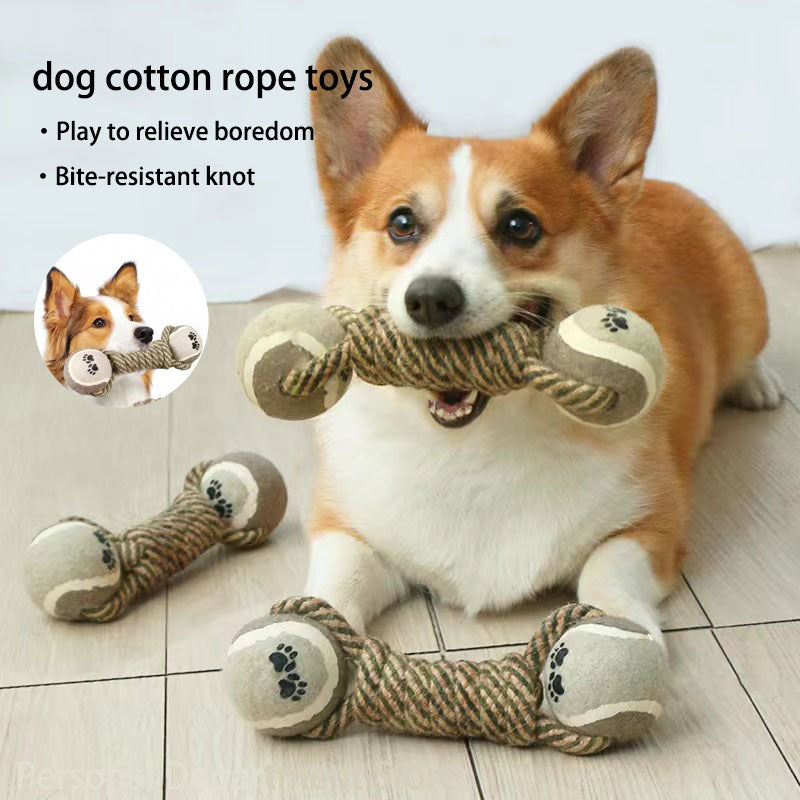 Mini Dog Toys Ball For Dogs Accessories Toothbrush Chew Premium Cotton-Poly Tug