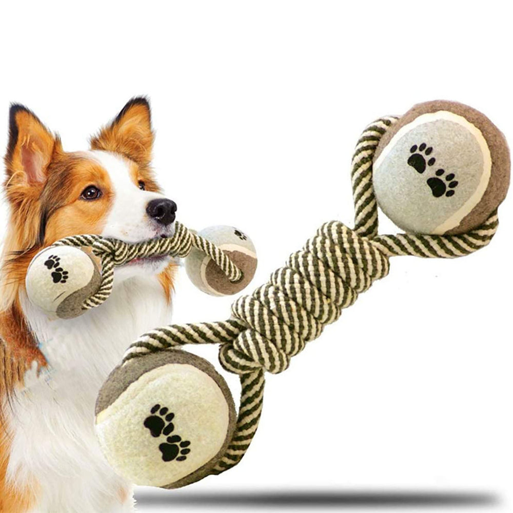 Mini Dog Toys Ball For Dogs Accessories Toothbrush Chew Premium Cotton-Poly Tug