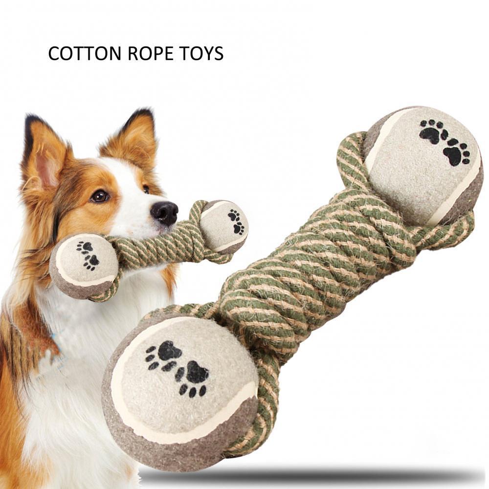 Mini Dog Toys Ball For Dogs Accessories Toothbrush Chew Premium Cotton-Poly Tug