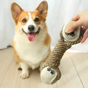 Mini Dog Toys Ball For Dogs Accessories Toothbrush Chew Premium Cotton-Poly Tug