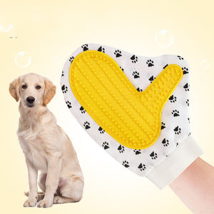 Silicone Pet brush Glove Deshedding Gentle Efficient Grooming Cat Glove