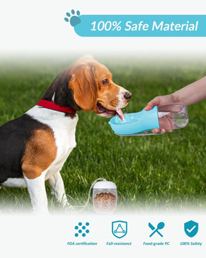 Ravel Puppy Water Bowl Dog Water Bottle With Food Container